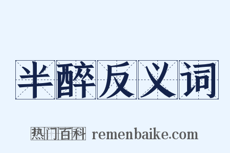 半醉反义词是什么意思的图片